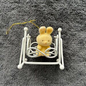 Vintage Avon Easter Ornament Spring Bunny in Swing